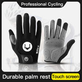 Kyncilor Outdoor Bicycle Anti slip and Sweatproof Long Finger Gloves Breathable and Shock Absorbent Sports Mountain Bike Gloves